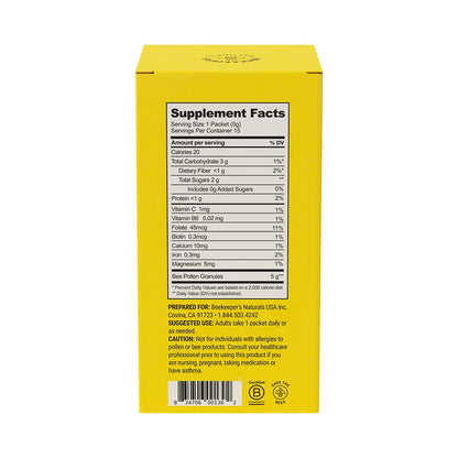 Beekeeper's Naturals 100% Raw Bee Pollen Sticks | Paleo & Keto Friendly | Gluten Free (15ct)