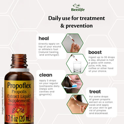 Beelife Brazilian Green Propolis Extract 11% Dry – Antioxidant, Kosher, 20ml
