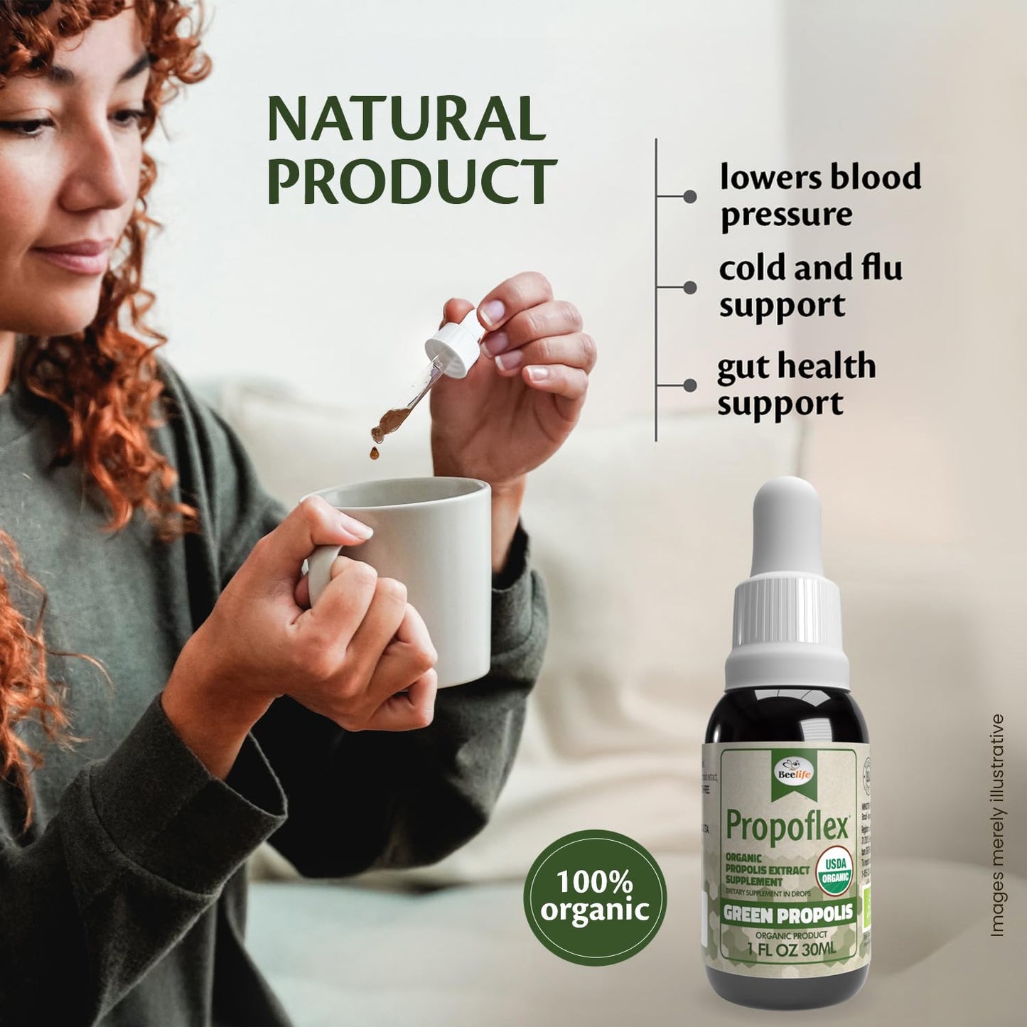 Beelife Propoflex Organic Green Propolis Extract – High Artepillin-C, 1 Fl Oz