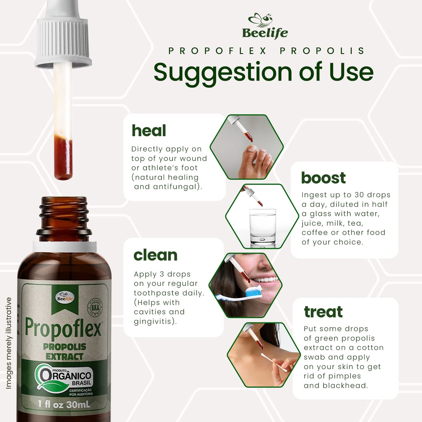 Beelife Propoflex Organic Green Propolis Extract – High Artepillin-C, 1 Fl Oz