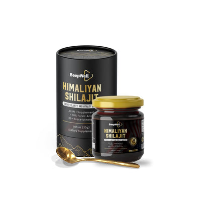 BeepWell Shilajit Resin – Organic Himalayan Shilajit, 60 Servings