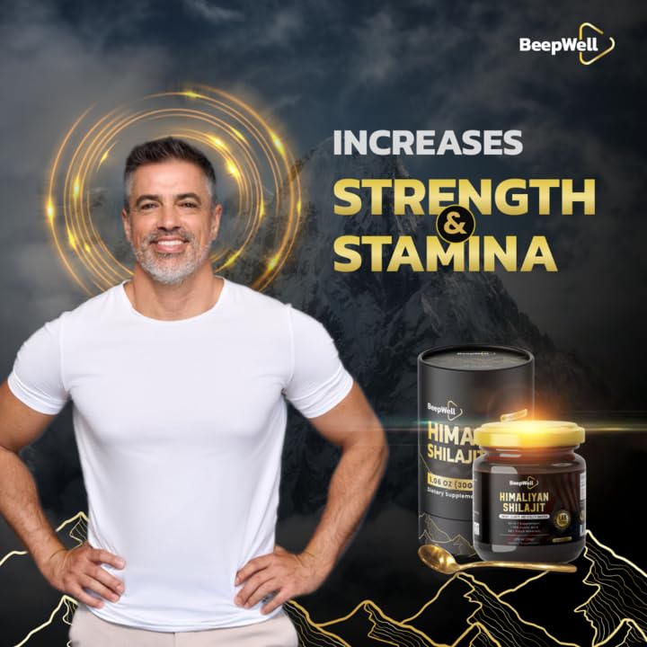 BeepWell Shilajit Resin – Organic Himalayan Shilajit, 60 Servings