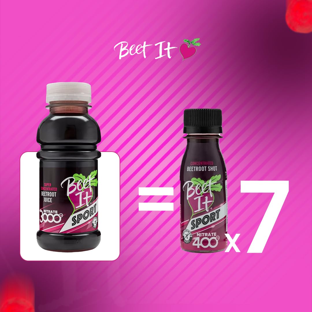 BEET IT Beetroot Juice Nitrate 3000mg – 8.5oz, No Added Sugar, BPA-Free