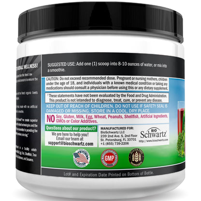 Beet Root Powder - Organic Beets Superfood with Vitamin C | 30 Servings