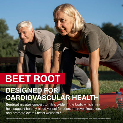 Beet Root Capsules – Beetroot Supplement, Organic Beetroot Powder | Natural Energy Support | Non-GMO, Gluten Free (60 Count)