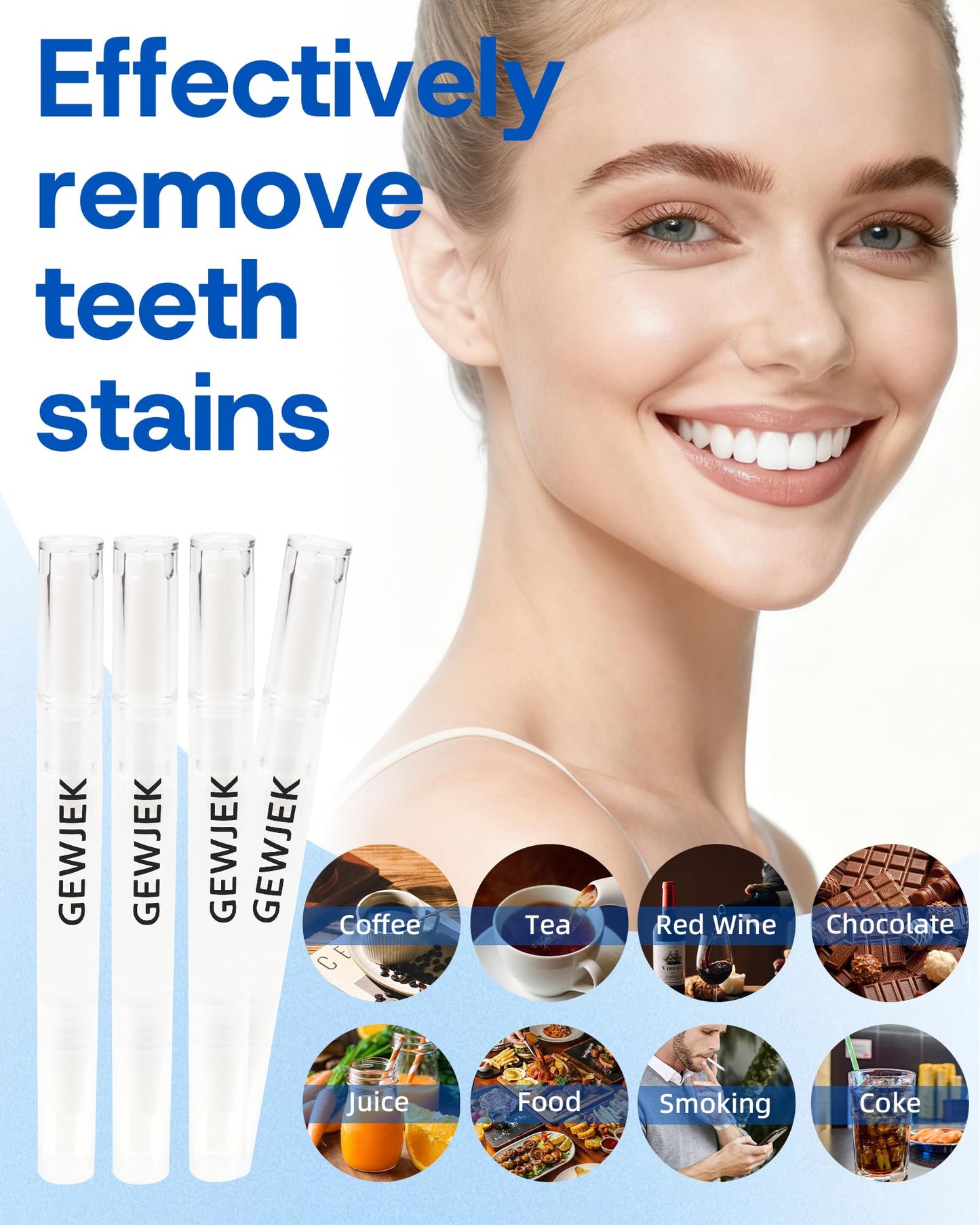 Teeth Whitening Pen 4 Pcs - 35% Carbamide Peroxide Gel | Travel-Portable