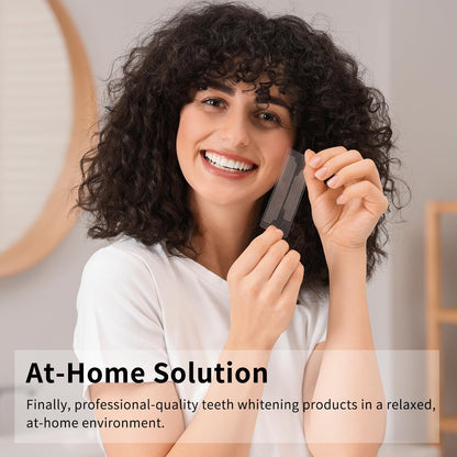 Teeth Whitening Strips Kit with Pen – Sensitive Teeth Safe (14 Strips)