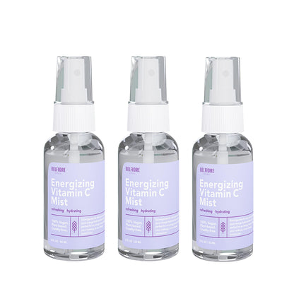 Belfiore Herbal Vitamin C Mist Spray Set – Organic Hydration for Face & Body (3 x 2 oz)
