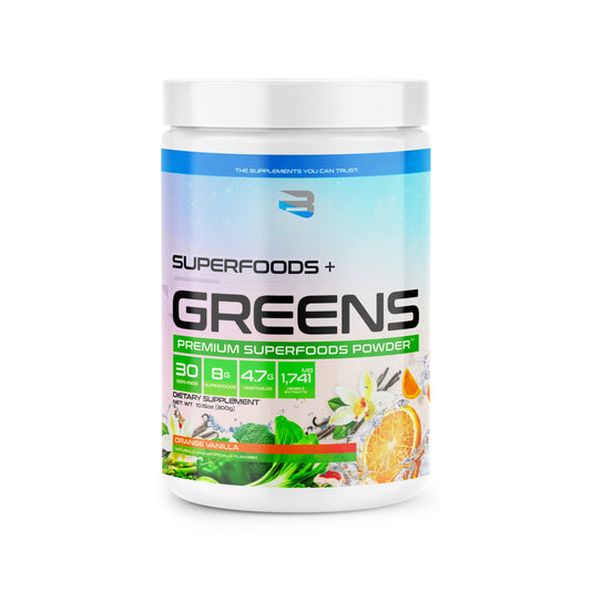 Believe Supplements Superfoods+Greens (Orange Vanilla) - Immune Support & Greens Powder BritishVita | Premium UK Vitamins & Wellness Supplements
