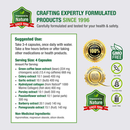 Bell Healthy Blood Pressure Support - Garlic, Green Coffee Bean & Celery Seed (60 Caps)