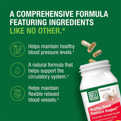 Bell Healthy Blood Pressure Support - Garlic, Green Coffee Bean & Celery Seed (60 Caps)
