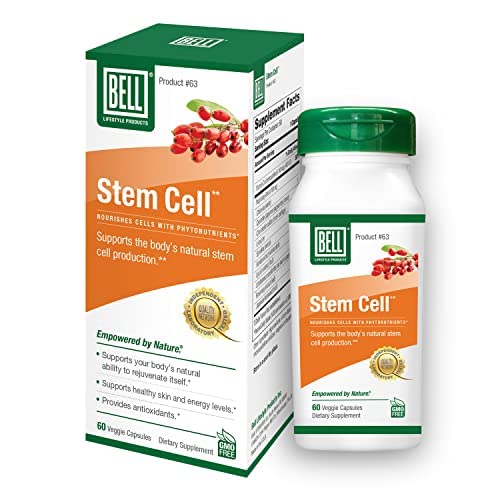 Bell Stem Cell Supplements - Supports Your Body's Natural Ability to Replace Worn Out Cells and Rejuvenate Tissue | Celulas Madres | 60 Capsules
