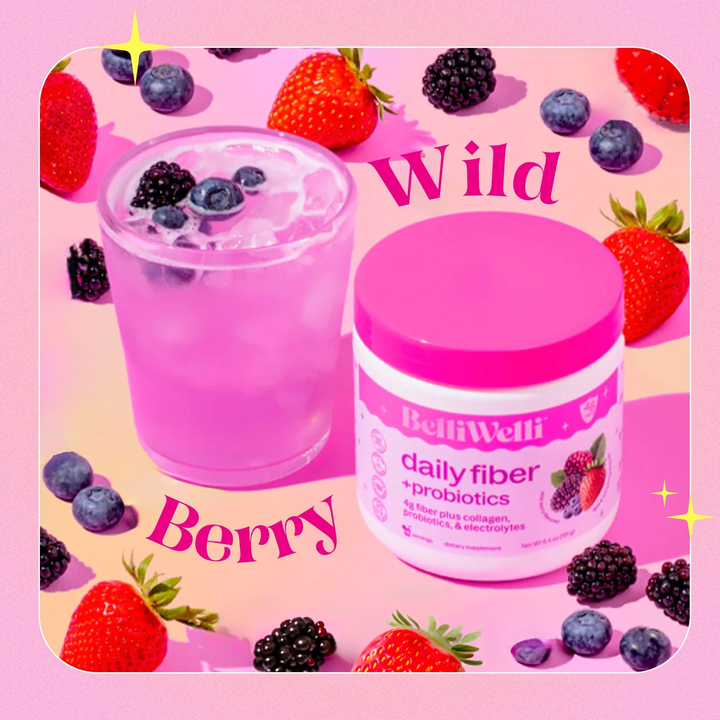 Belli Welli Fiber Supplement for Women & Men – Organic Acacia, Collagen & Probiotics