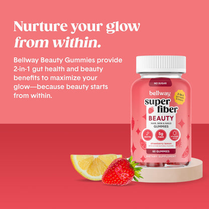 Bellway Super Fiber Gummies + Beauty – Sugar Free Fiber with Biotin