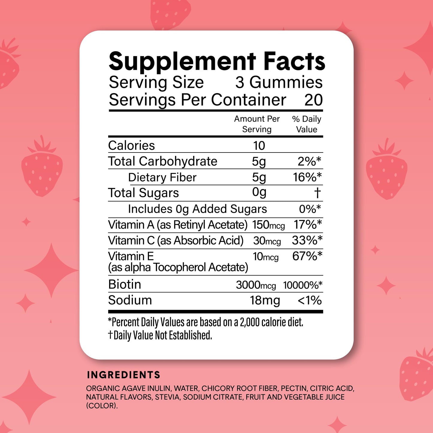 Bellway Super Fiber Gummies + Beauty – Sugar Free Fiber with Biotin