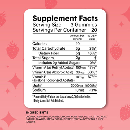 Bellway Super Fiber Gummies + Beauty – Sugar Free Fiber with Biotin