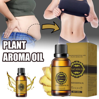 2PC (60ml) Belly Drainage Ginger Oil – Ginger Oil for Massage, Lymphatic Drainage & Skin Care