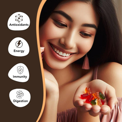 Belmonia Chaga Mushroom Gummies — Antioxidant Immune Support | 60 Gummies | Made in USA | Vegan & Gluten-Free