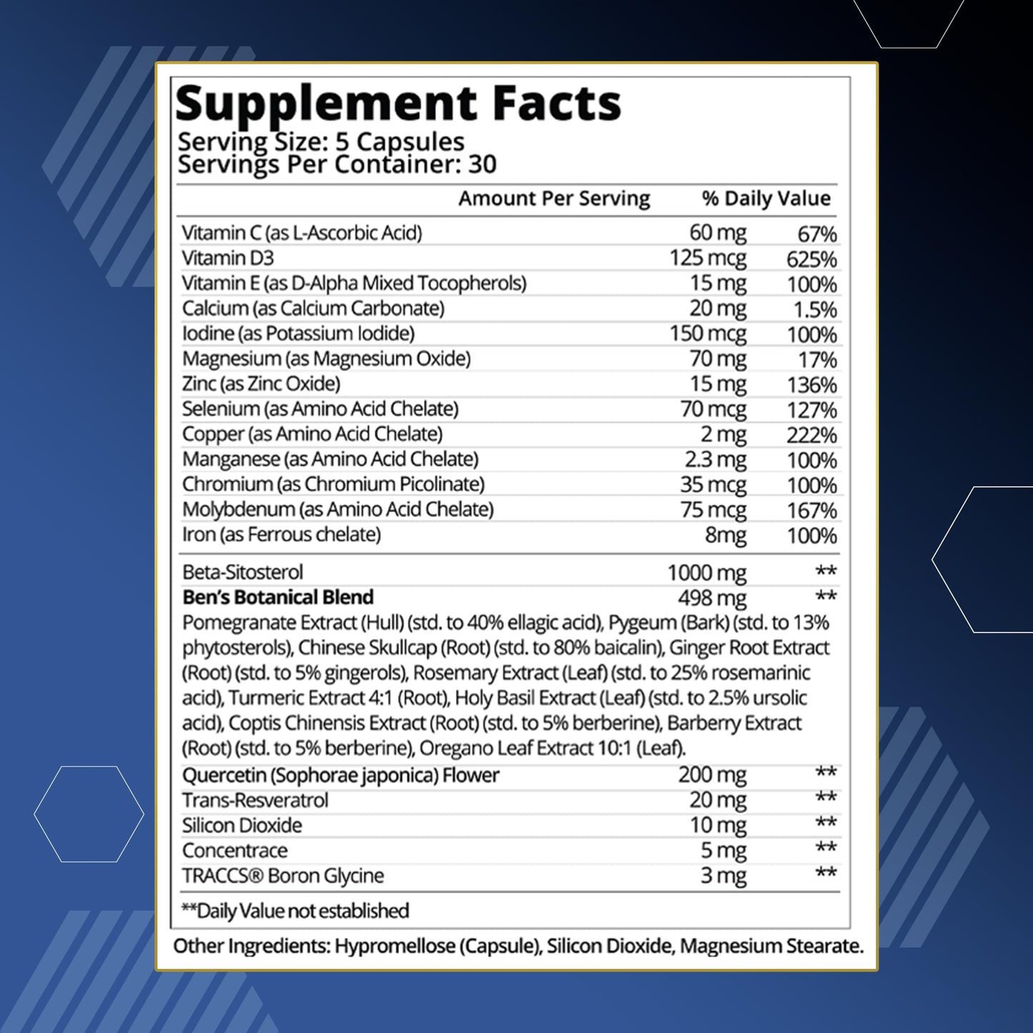 Ben's Natural Health Total Health Prostate Support – 29-Ingredient Formula, 150 Capsules