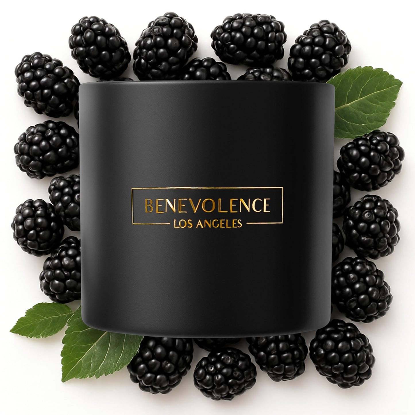 Benevolence LA 3-Wick Candle – Black Berries (Baies) – Large Christmas Scented Soy Candle | 14.5 oz, 45 Hour Burn