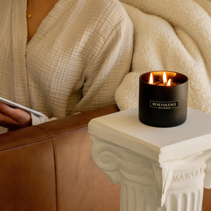 Benevolence LA 3-Wick Candle – Black Berries (Baies) – Large Christmas Scented Soy Candle | 14.5 oz, 45 Hour Burn