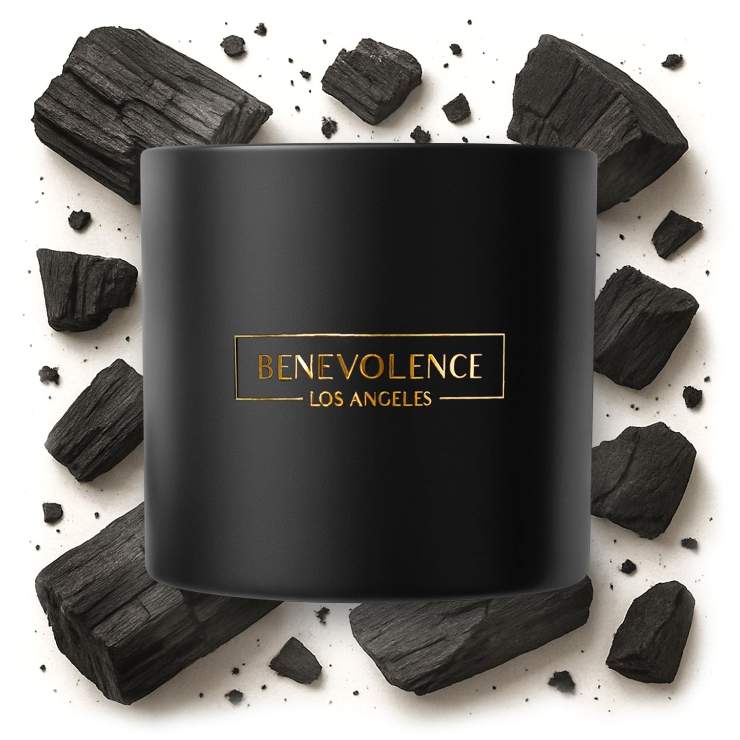 Benevolence LA 3 Wick Candle - Charcoal 14.5oz Soy Candle | Holiday Home Fragrance