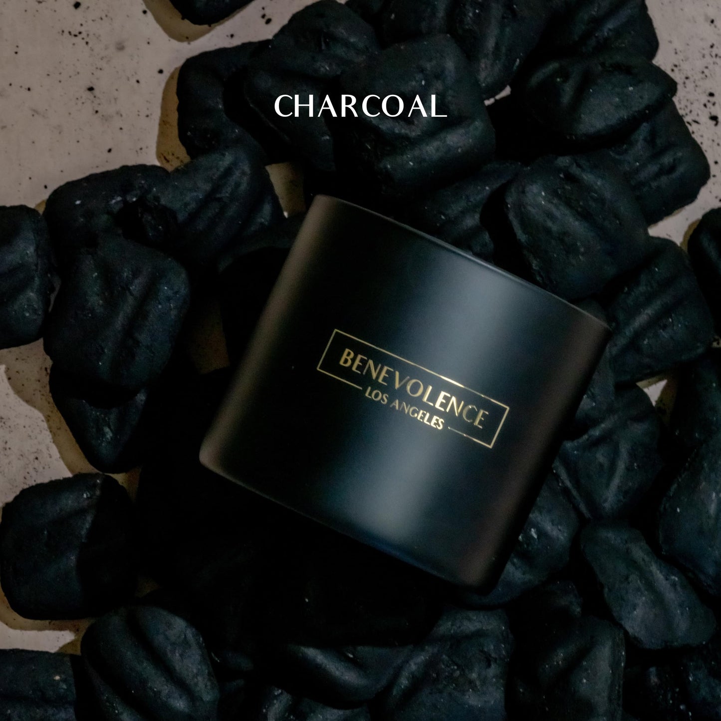 Benevolence LA 3 Wick Candle - Charcoal 14.5oz Soy Candle | Holiday Home Fragrance