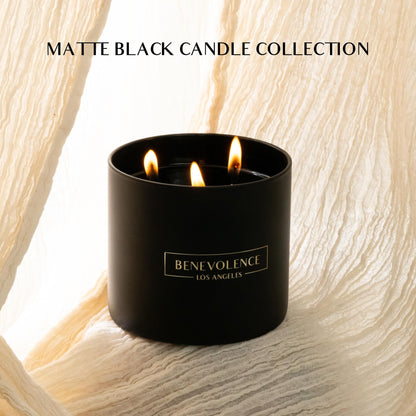 Benevolence LA 3 Wick Candle - Charcoal 14.5oz Soy Candle | Holiday Home Fragrance