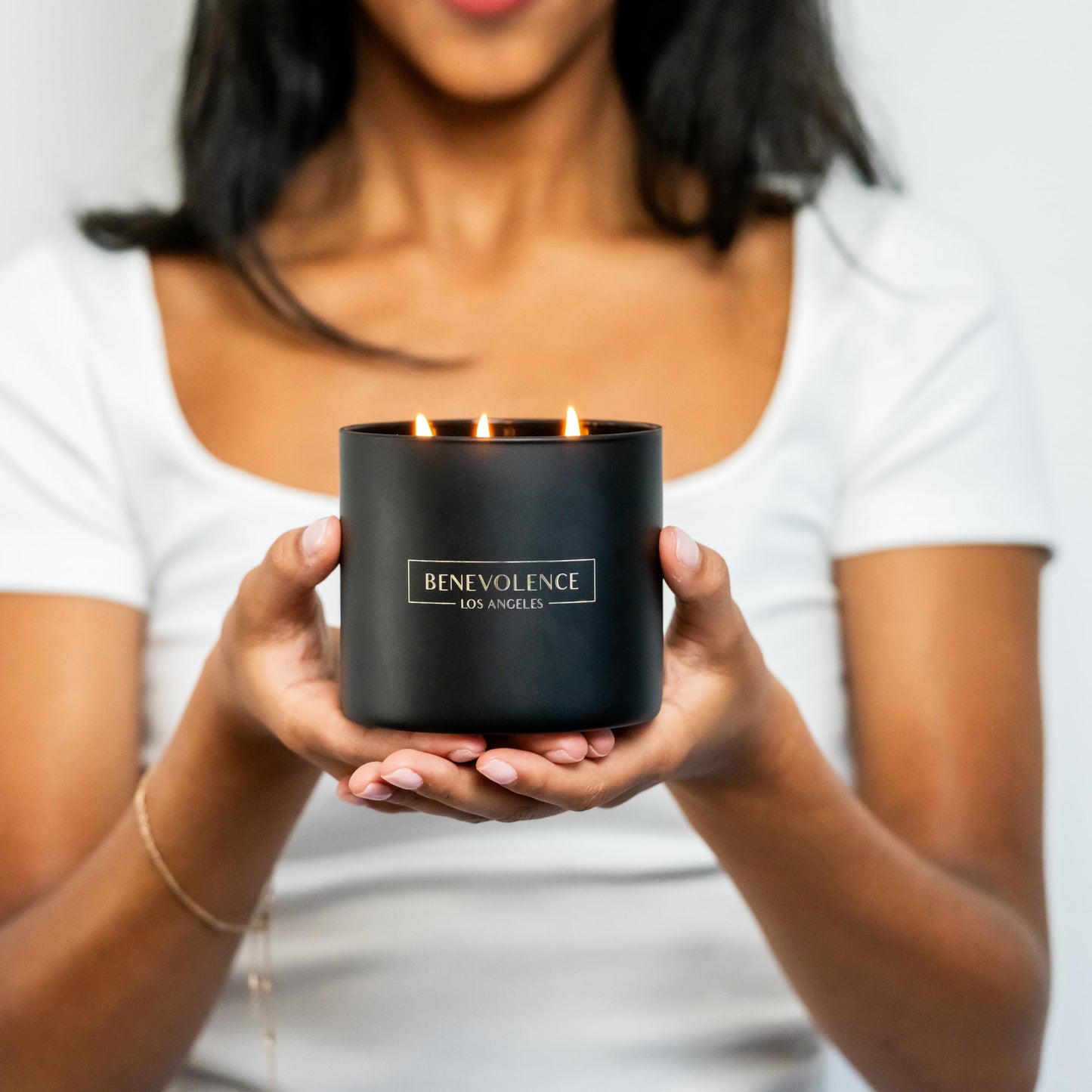 Benevolence LA 3 Wick Candle - Charcoal 14.5oz Soy Candle | Holiday Home Fragrance