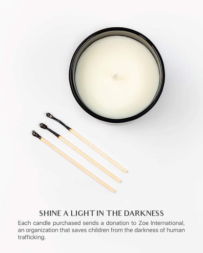 Benevolence LA Bergamot & Jasmine Christmas Scented Candles - 8oz Soy Candle (45 Hour Burn) | Black Home Fragrance