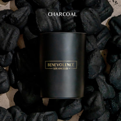 Benevolence LA Charcoal Scented Candle - 10oz Soy Wax, Black Home Candle