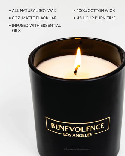 Benevolence LA Eucalyptus & Chamomile 8oz Soy Candle | Holiday Gift