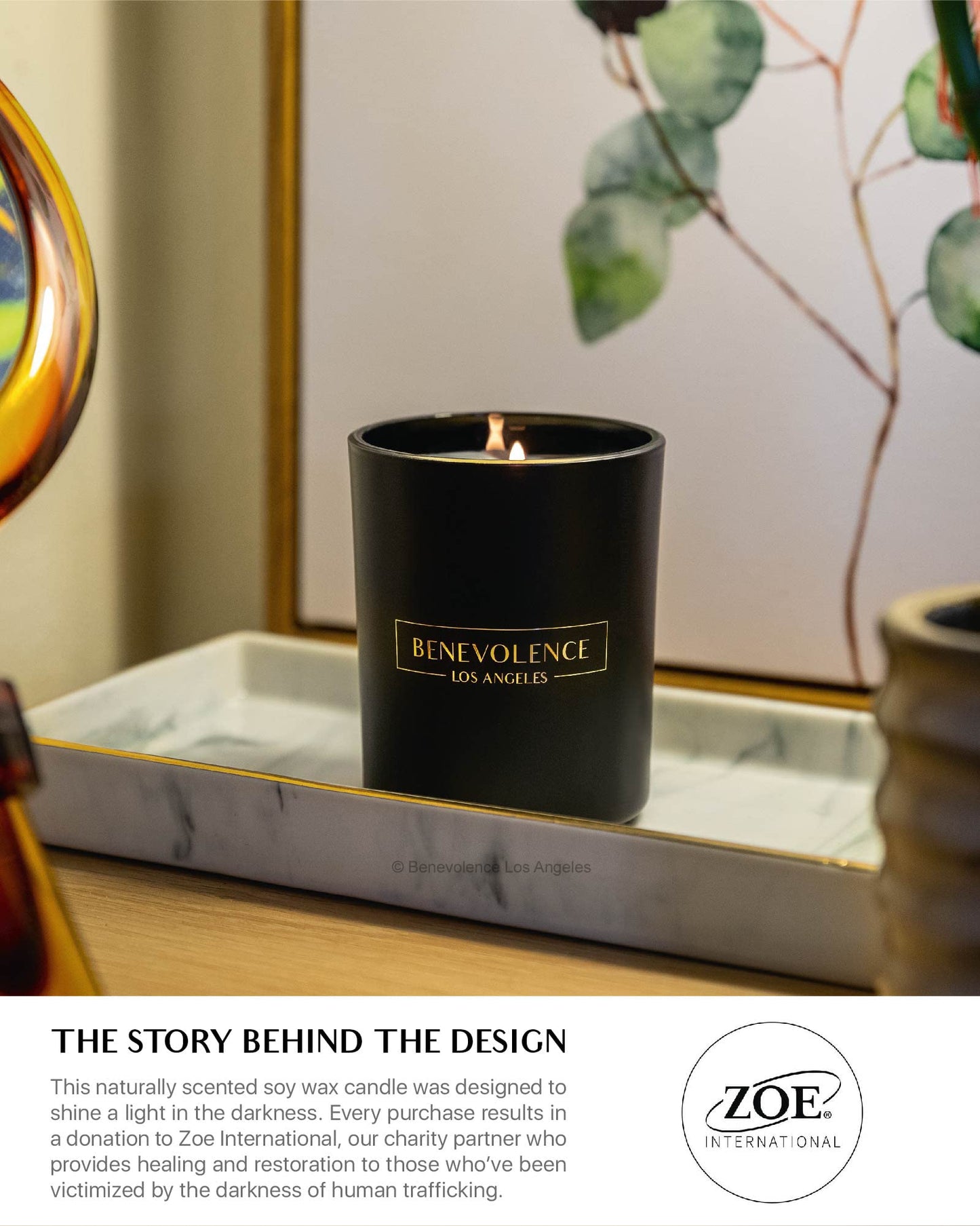 Benevolence LA Clearance Bergamot & Jasmine Soy Candle 6oz
