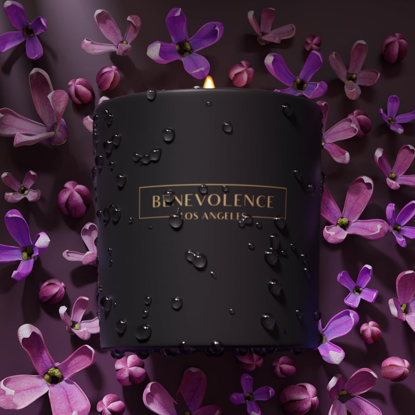 Benevolence Lavender & Lilac Soy Candle | 8oz Black Holiday