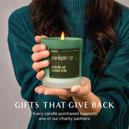 New Beginnings 10oz Soy Candle – Cashmere & Lilac | Benevolence LA