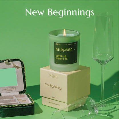 New Beginnings 10oz Soy Candle – Cashmere & Lilac | Benevolence LA