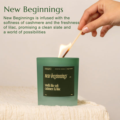 New Beginnings 10oz Soy Candle – Cashmere & Lilac | Benevolence LA