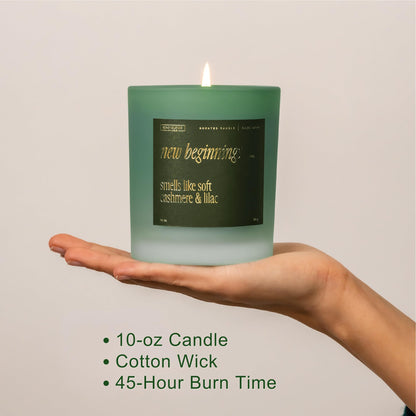 New Beginnings 10oz Soy Candle – Cashmere & Lilac | Benevolence LA