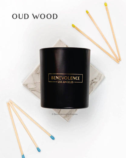Benevolence LA Oud Wood Christmas Scented Candle – 8oz Soy | Holiday Gift