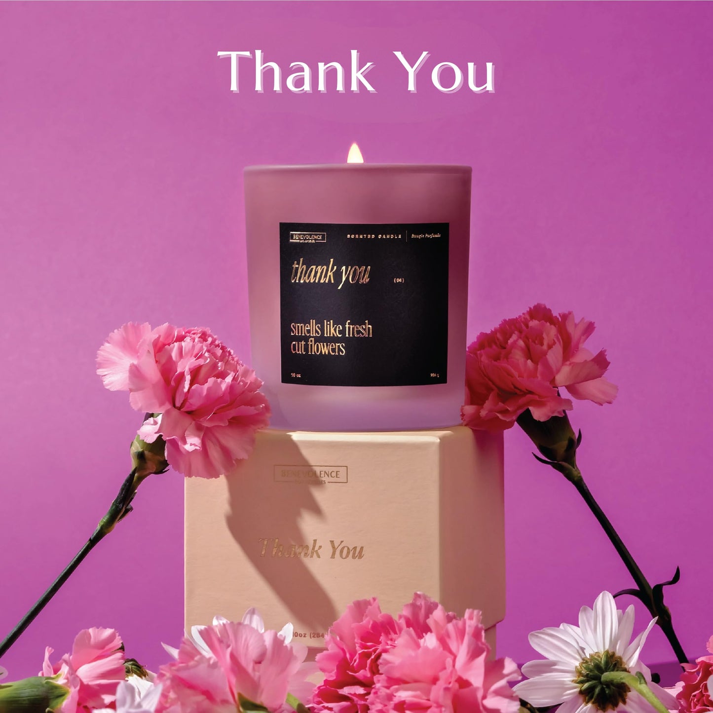 Benevolence LA Thank You Candles – 10 oz, 40-50h Burn | Fall Candles, Appreciation Gifts