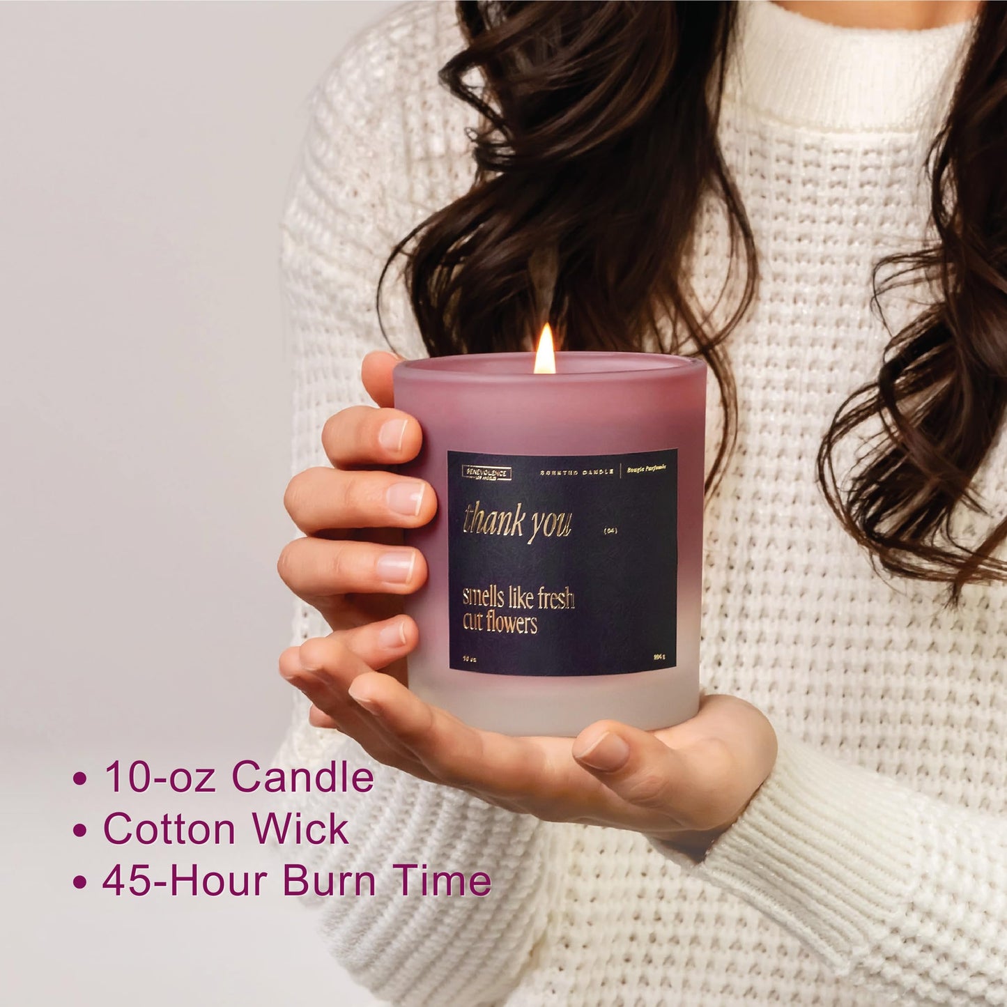 Benevolence LA Thank You Candles – 10 oz, 40-50h Burn | Fall Candles, Appreciation Gifts