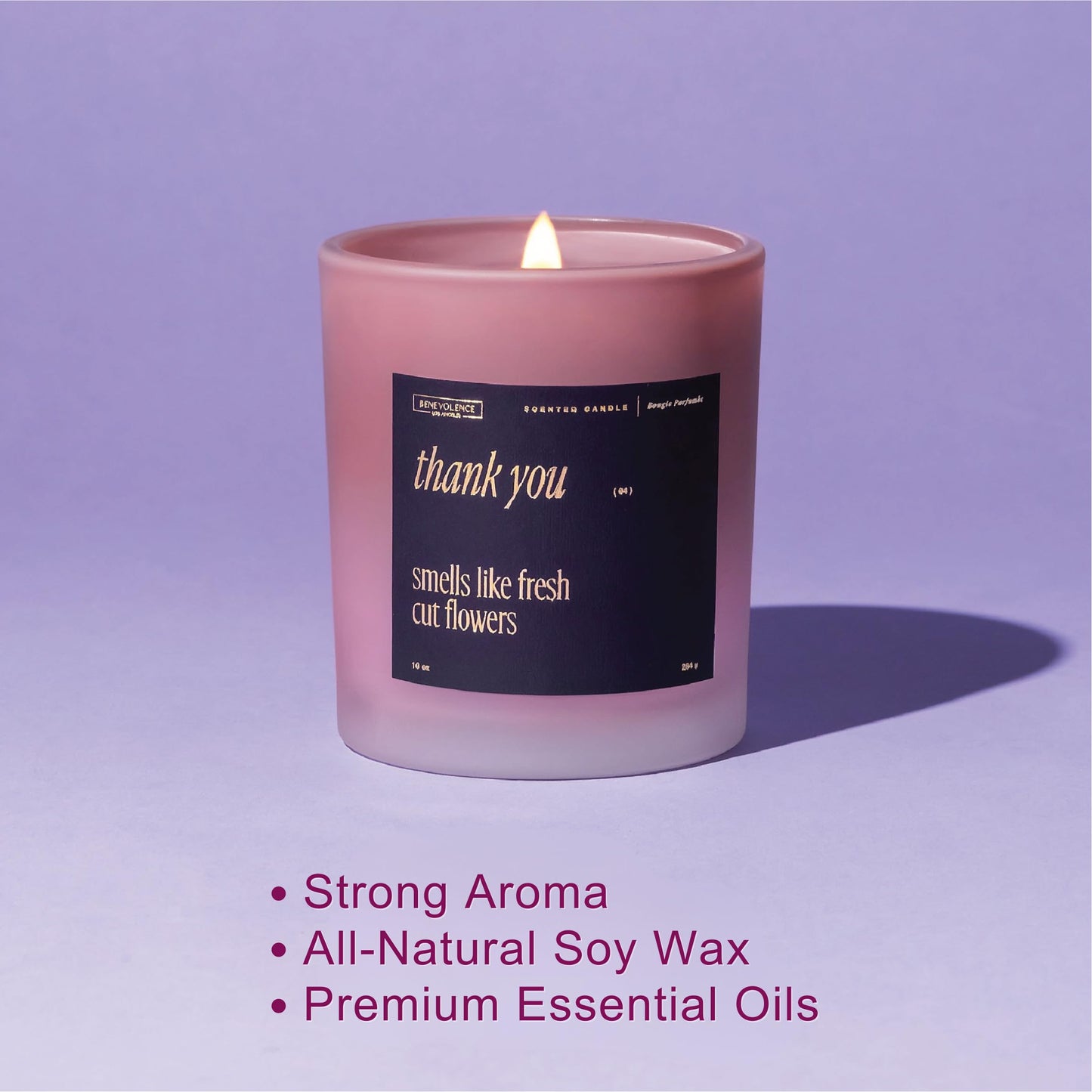Benevolence LA Thank You Candles – 10 oz, 40-50h Burn | Fall Candles, Appreciation Gifts