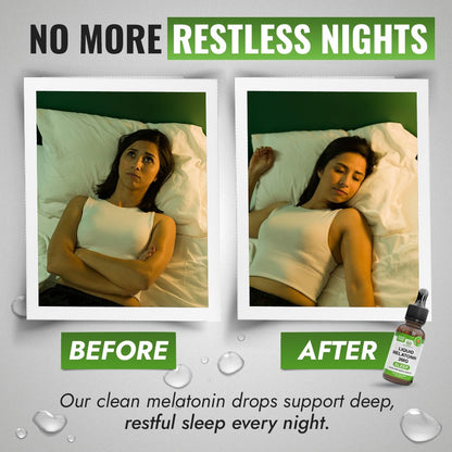 Benevolent 3mg Liquid Melatonin Drops – Fast-Acting Sleep Aid for Adults & Kids, Berry Vanilla (USA Made, 2 Month Supply)