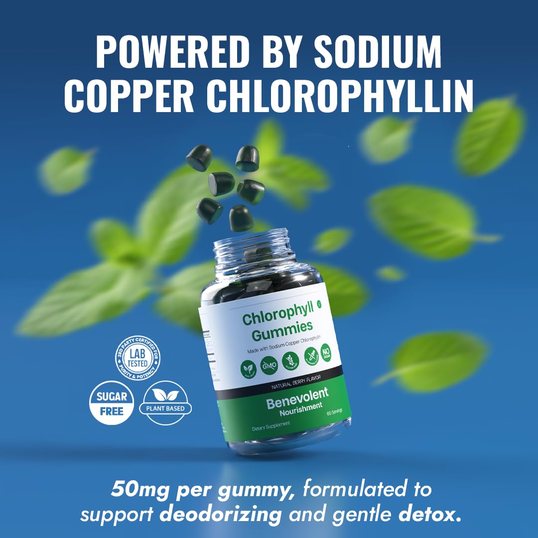 Chlorophyll Gummies – Detox & Immune Support, Sugar-Free | 60 Count