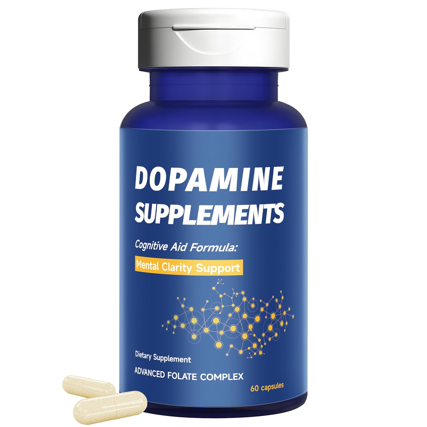 BENIX Dopamine Brain Food – 650mg L-Tyrosine for Focus & Mental Clarity – 60 Capsules