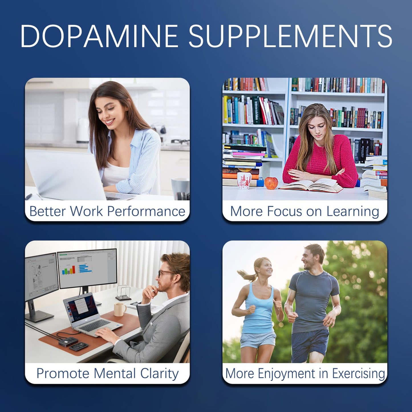 BENIX Dopamine Brain Food – 650mg L-Tyrosine for Focus & Mental Clarity – 60 Capsules