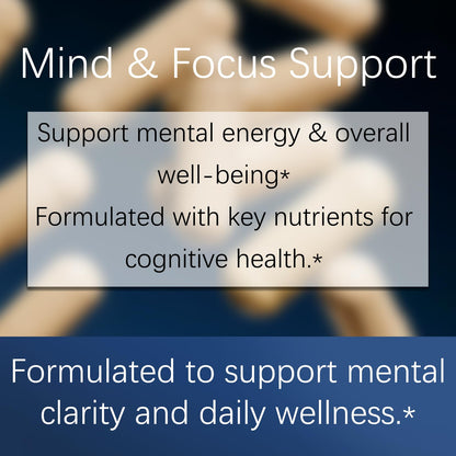 BENIX Dopamine Brain Food – 650mg L-Tyrosine for Focus & Mental Clarity – 60 Capsules