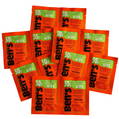 Ben's 30% Deet Mosquito & Tick Field Wipes – 24 Pack
