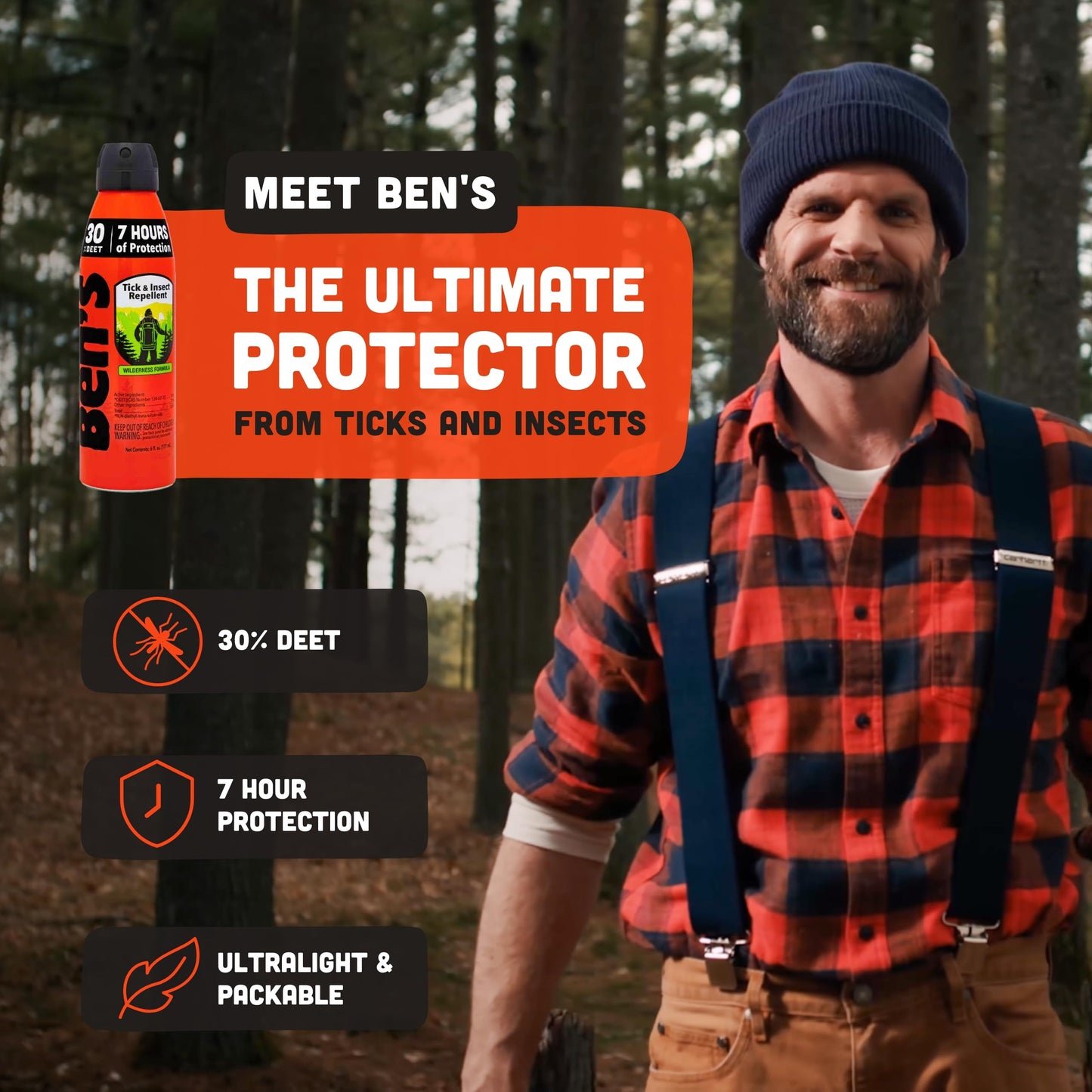 Ben's Tick & Insect Repellent Eco Spray – 30% DEET, Up to 7 Hours, Fragrance-Free, 6 oz (2 Pack)