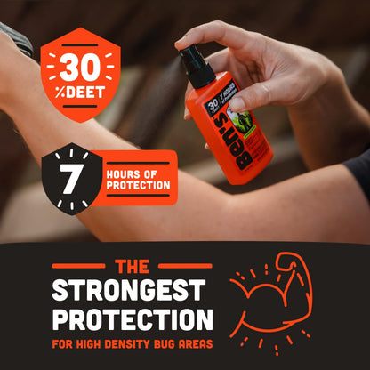 Ben's Tick & Insect Repellent - Travel-Size 30% DEET Bug Spray - 7 Hours Protection - Fragrance-Free - 3.4 oz (4 Pack)
